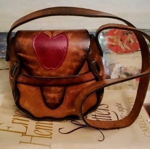 Vintage Hand Tooled Leather Fanny Pack Bag